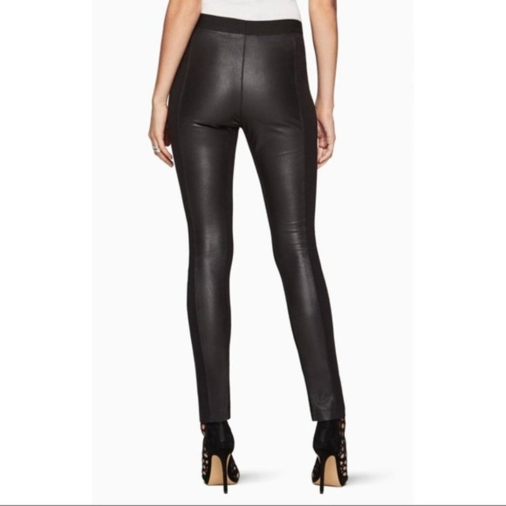 BCBGMaxazria • NWT Sasha Black Faux Leather Panel Leggings Pants Size M